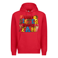 Red little sister biggest fan softball Premium Hoodie - AdoDesignShop