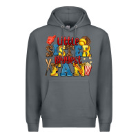 Rock little sister biggest fan softball Premium Hoodie - AdoDesignShop