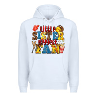 White little sister biggest fan softball Premium Hoodie - AdoDesignShop