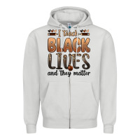 Dove Grey i teach black lives and they matter Zipper Hoodie - Zillion Design Studio