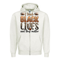 Oatmeal Heather i teach black lives and they matter Zipper Hoodie - Zillion Design Studio