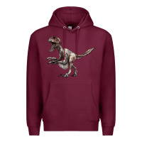 Burgundy Deinonychus Premium Hoodie - LillyAllenDesigns