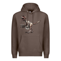 Coffee Deinonychus Premium Hoodie - LillyAllenDesigns