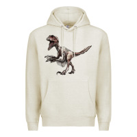 Oatmeal Heather Deinonychus Premium Hoodie - LillyAllenDesigns