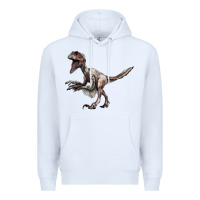White Deinonychus Premium Hoodie - LillyAllenDesigns