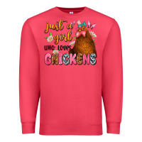 Cardinal just a girl who loves chickens Premium Sweatshirt - JahusDesignShop