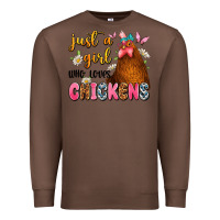 Chestnut just a girl who loves chickens Premium Sweatshirt - JahusDesignShop
