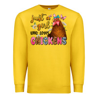 Lemon just a girl who loves chickens Premium Sweatshirt - JahusDesignShop