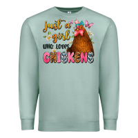 Seafoam just a girl who loves chickens Premium Sweatshirt - JahusDesignShop