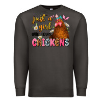 Smoke just a girl who loves chickens Premium Sweatshirt - JahusDesignShop