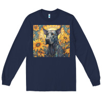 Navy great dane Long Sleeve Tee - Unal Design