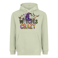 Matcha Witches Be Crazy Heavyweight Hoodie - CowhideDigitalArt