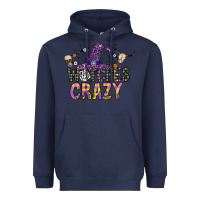 Navy Witches Be Crazy Heavyweight Hoodie - CowhideDigitalArt