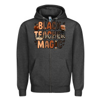 Charcoal Heather black teacher magic Zipper Hoodie - Zillion Design Studio
