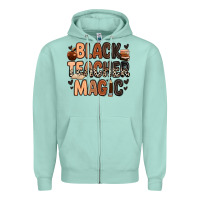 Seafoam black teacher magic Zipper Hoodie - Zillion Design Studio