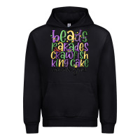 Black beads parades crawfish king cake mardi gras Urban Hoodie - MaliasSmallBusiness