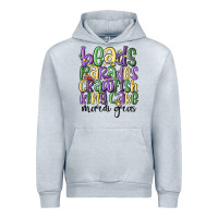 Heather Grey beads parades crawfish king cake mardi gras Urban Hoodie - MaliasSmallBusiness