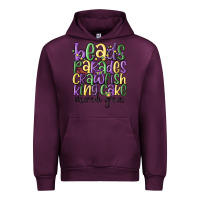 Mauve Wine beads parades crawfish king cake mardi gras Urban Hoodie - MaliasSmallBusiness