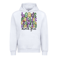 White beads parades crawfish king cake mardi gras Urban Hoodie - MaliasSmallBusiness