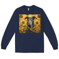 Navy greyhound Long Sleeve Tee - Unal Design