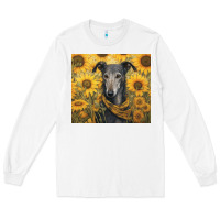 White greyhound Long Sleeve Tee - Unal Design