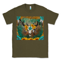 Army Green boho bullskull Classic Tee - RanaPortraitStore
