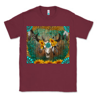 Burgundy boho bullskull Classic Tee - RanaPortraitStore