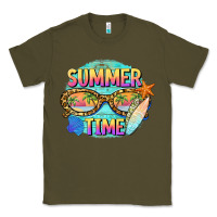 Army Green summer time sunset glasses Classic Tee - BarkalooDesign