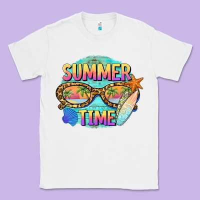 Summer Time Sunset Glasses Classic Tee Designed By Barkaloodesign