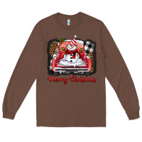 Chestnut merry christmas truck snowman Long Sleeve Tee - BarkalooDesign