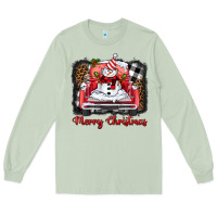 Matcha merry christmas truck snowman Long Sleeve Tee - BarkalooDesign