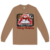 Toasted Coconut merry christmas truck snowman Long Sleeve Tee - BarkalooDesign