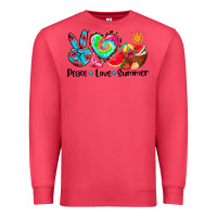 Cardinal peace love  summer Premium Sweatshirt - AdoDesignShop