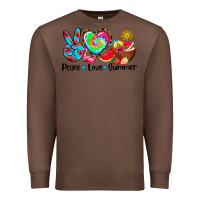 Chestnut peace love  summer Premium Sweatshirt - AdoDesignShop