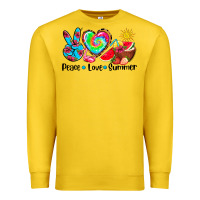 Lemon peace love  summer Premium Sweatshirt - AdoDesignShop