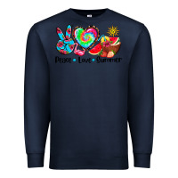 Navy peace love  summer Premium Sweatshirt - AdoDesignShop
