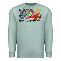 Seafoam peace love  summer Premium Sweatshirt - AdoDesignShop