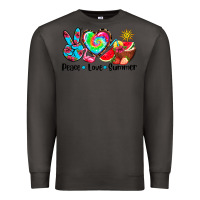 Smoke peace love  summer Premium Sweatshirt - AdoDesignShop