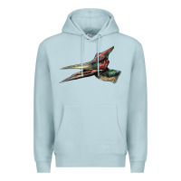 Blue Mist Pteranodon Face Premium Hoodie - LillyAllenDesigns