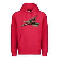 Cardinal Pteranodon Face Premium Hoodie - LillyAllenDesigns