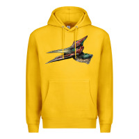 Lemon Pteranodon Face Premium Hoodie - LillyAllenDesigns