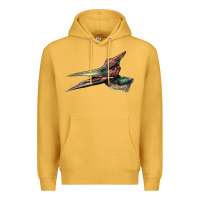 Mustard Pteranodon Face Premium Hoodie - LillyAllenDesigns