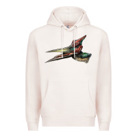 Pale Pink Pteranodon Face Premium Hoodie - LillyAllenDesigns