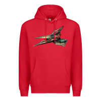 Red Pteranodon Face Premium Hoodie - LillyAllenDesigns