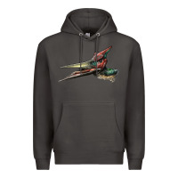 Smoke Pteranodon Face Premium Hoodie - LillyAllenDesigns