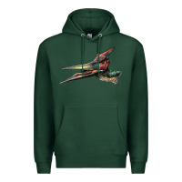 Sports Green Pteranodon Face Premium Hoodie - LillyAllenDesigns