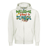 Oatmeal Heather welcome back to school Zipper Hoodie - texasbilliewilder