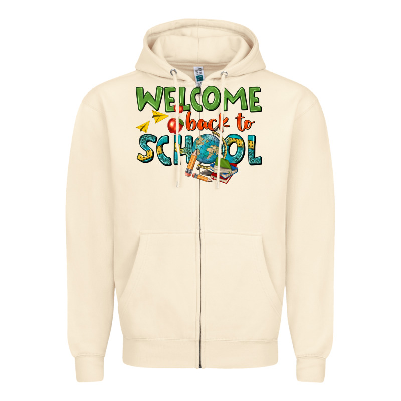 Welcome Back To School Zipper Hoodie by texasbilliewilder | Teevron