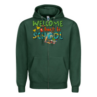 Sports Green welcome back to school Zipper Hoodie - texasbilliewilder