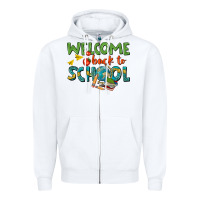 White welcome back to school Zipper Hoodie - texasbilliewilder